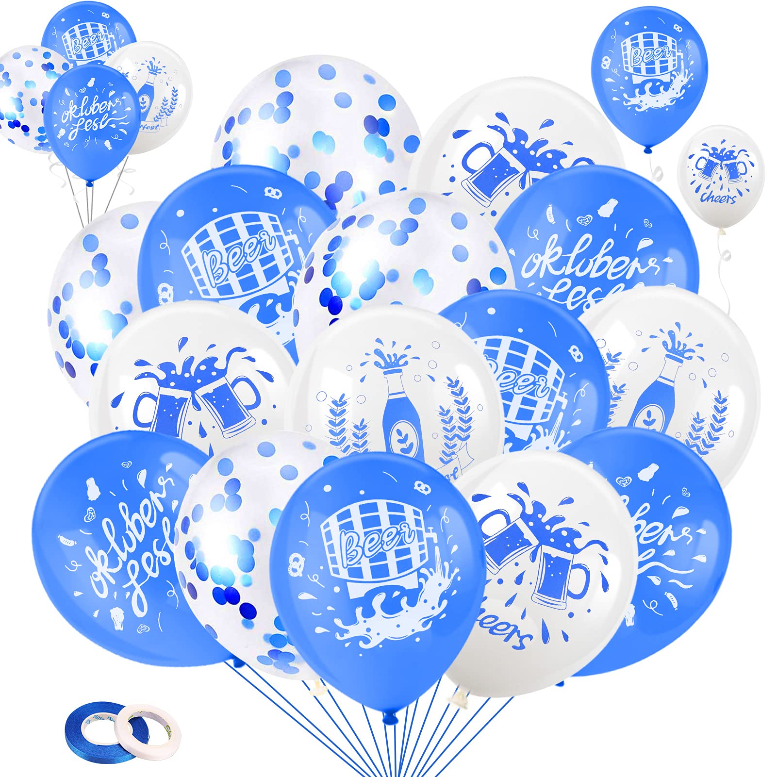 howaf-oktoberfest-deko-luftballons-wei-blau-30-teilig-latex image 1