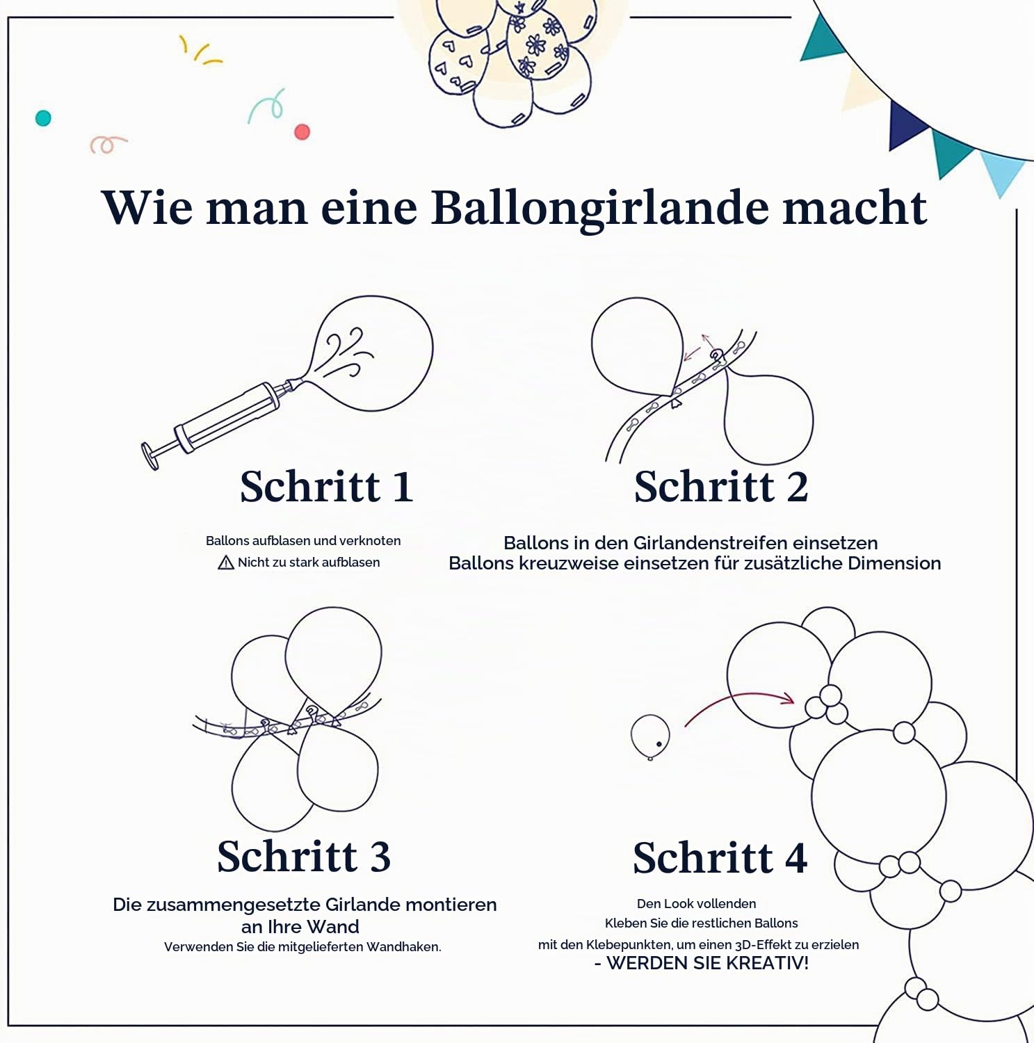 qifu-ballon-girlande-braun-nude-99-st-ck-geburtstag image 7