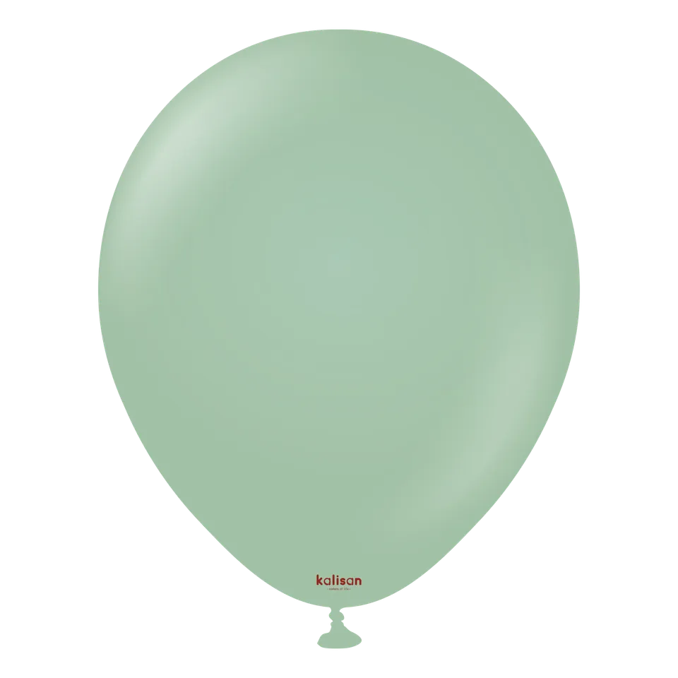 kalisan-retro-winter-green-luftballons-25er-12-matt-gr-n image 1