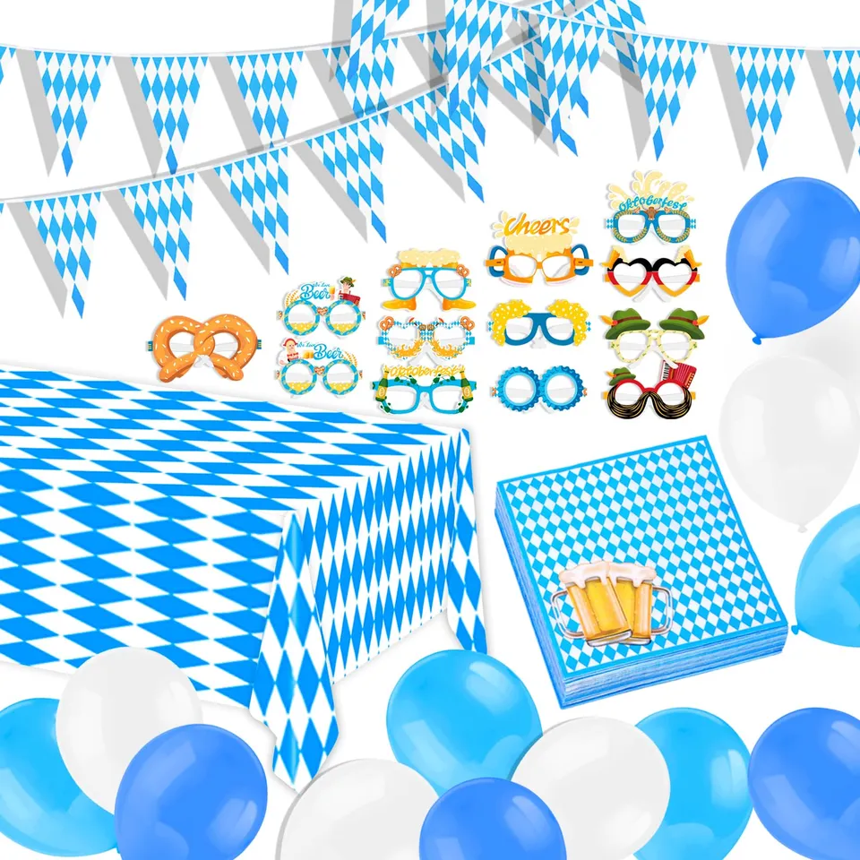 howaf-oktoberfest-deko-set-59-tlg-blau-wei-mit-girlande image 1