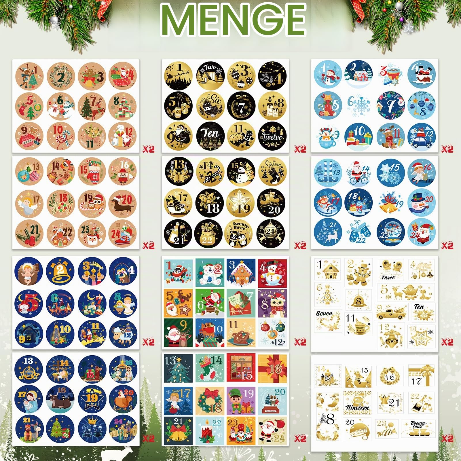 howaf-adventskalender-aufkleber-zahlen-1-24-288-st-ck-sticker image 4