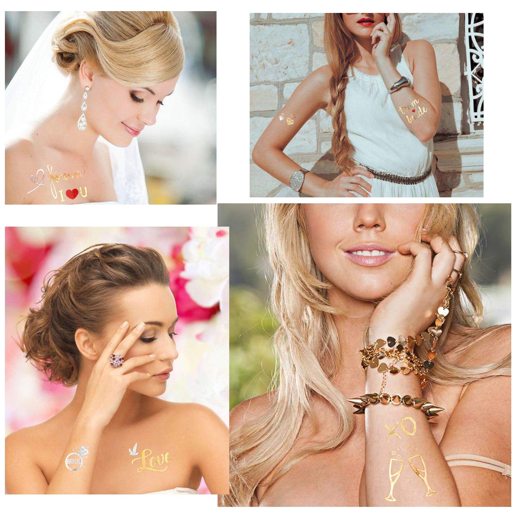 howaf-jga-tattoo-set-gold-134-st-ck-team-bride-hochzeit image 6