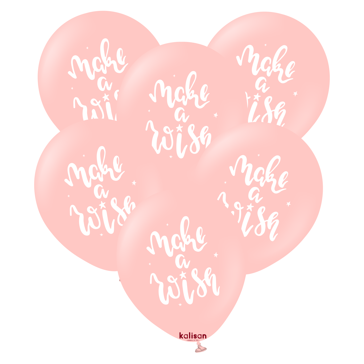kalisan-birthday-make-a-wish-luftballons-25-st-ck-rosa image 1