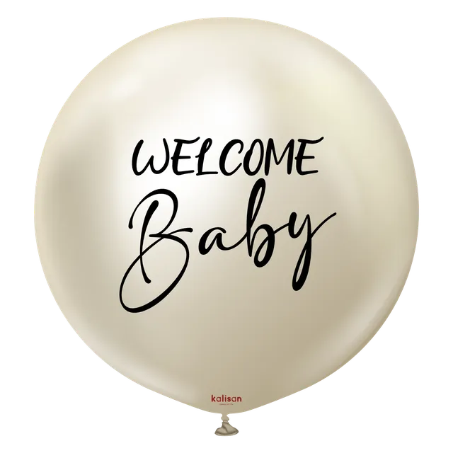 kalisan-gender-reveal-welcome-baby-luftballon-36-zoll-wei-gold image 1