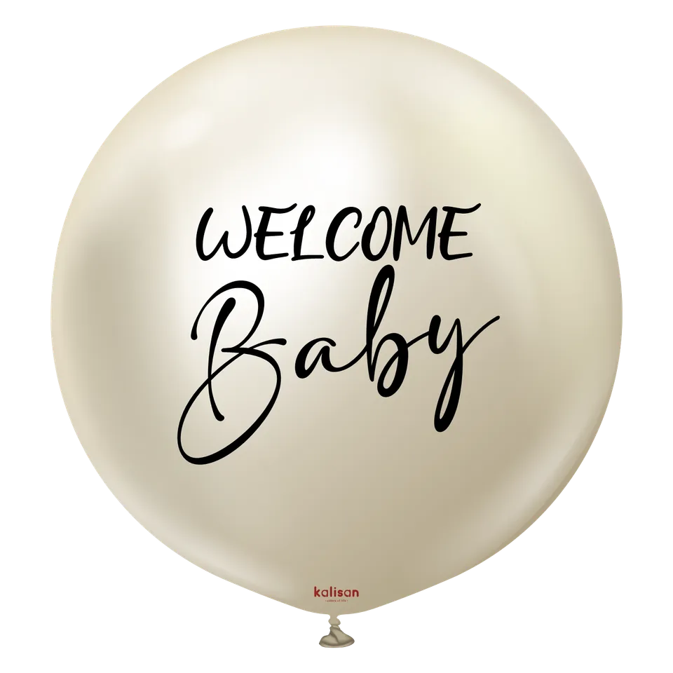 kalisan-gender-reveal-welcome-baby-luftballon-36-zoll-wei-gold image 1