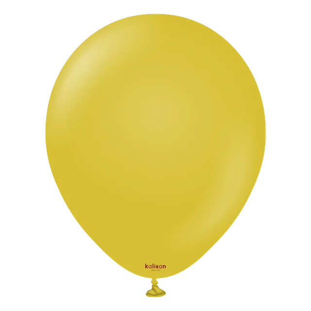 kalisan-retro-colors-mustard-luftballon-12-25-st-ck-matt-senfgelb image 1