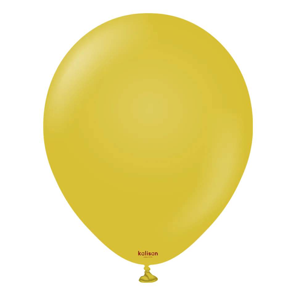 kalisan-retro-colors-mustard-luftballon-12-25-st-ck-matt-senfgelb image 1