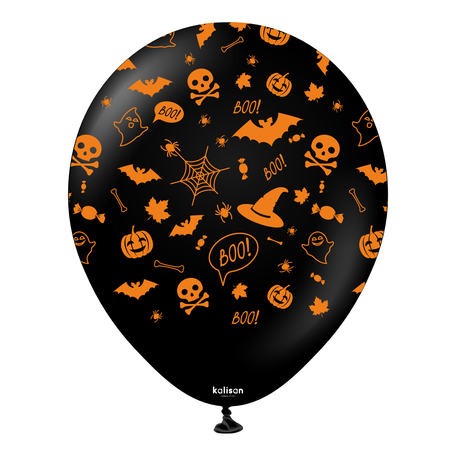 kalisan-halloween-festive-luftballons-25-st-ck-12-zoll-orange-schwarz image 2
