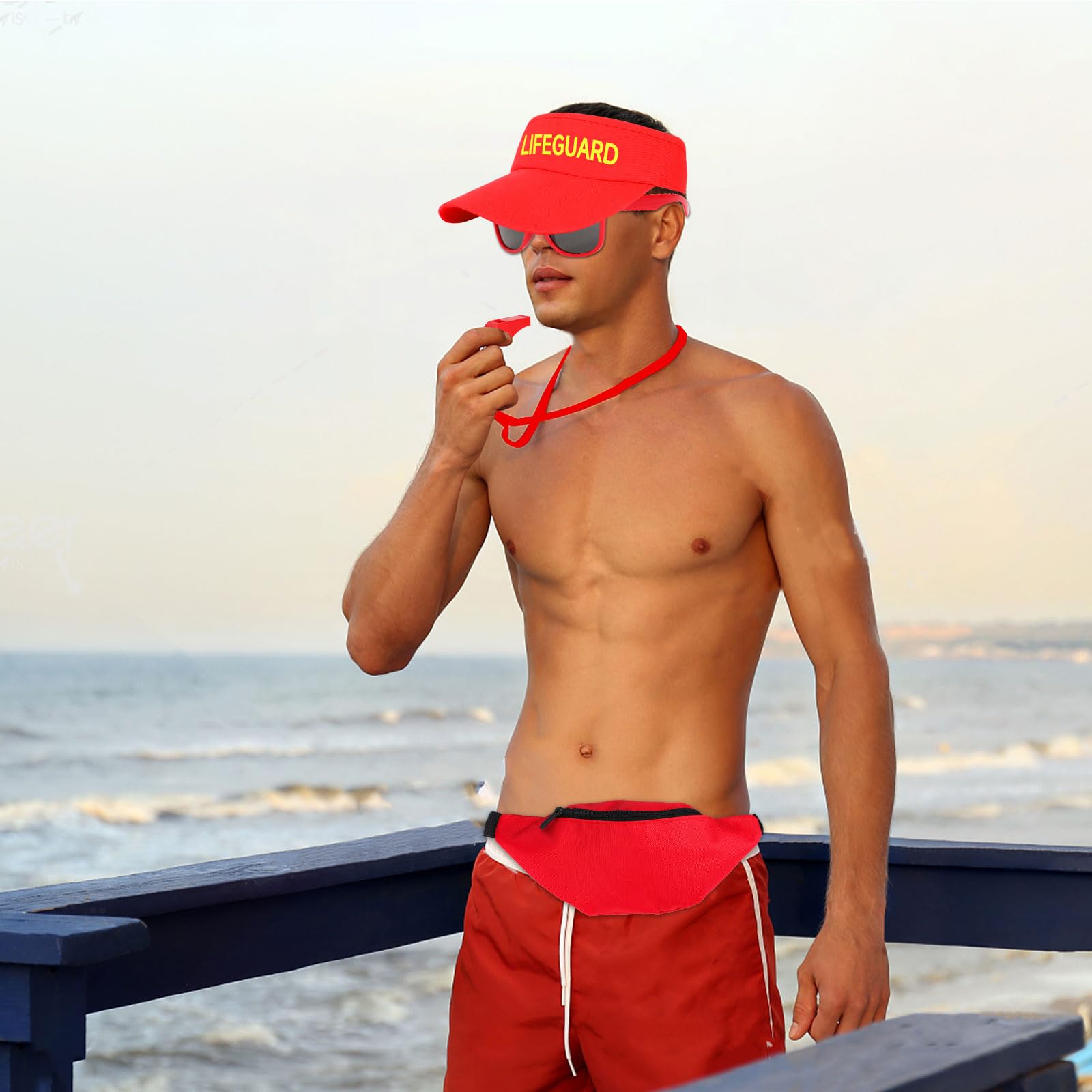 howaf-baywatch-kost-m-lifeguard-set-cap-brille-pfeife-tasche image 5