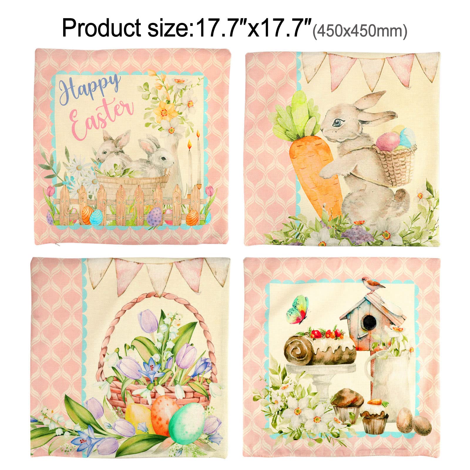howaf-oster-kissenbezug-45x45-4er-set-hase-leinen-beige image 2