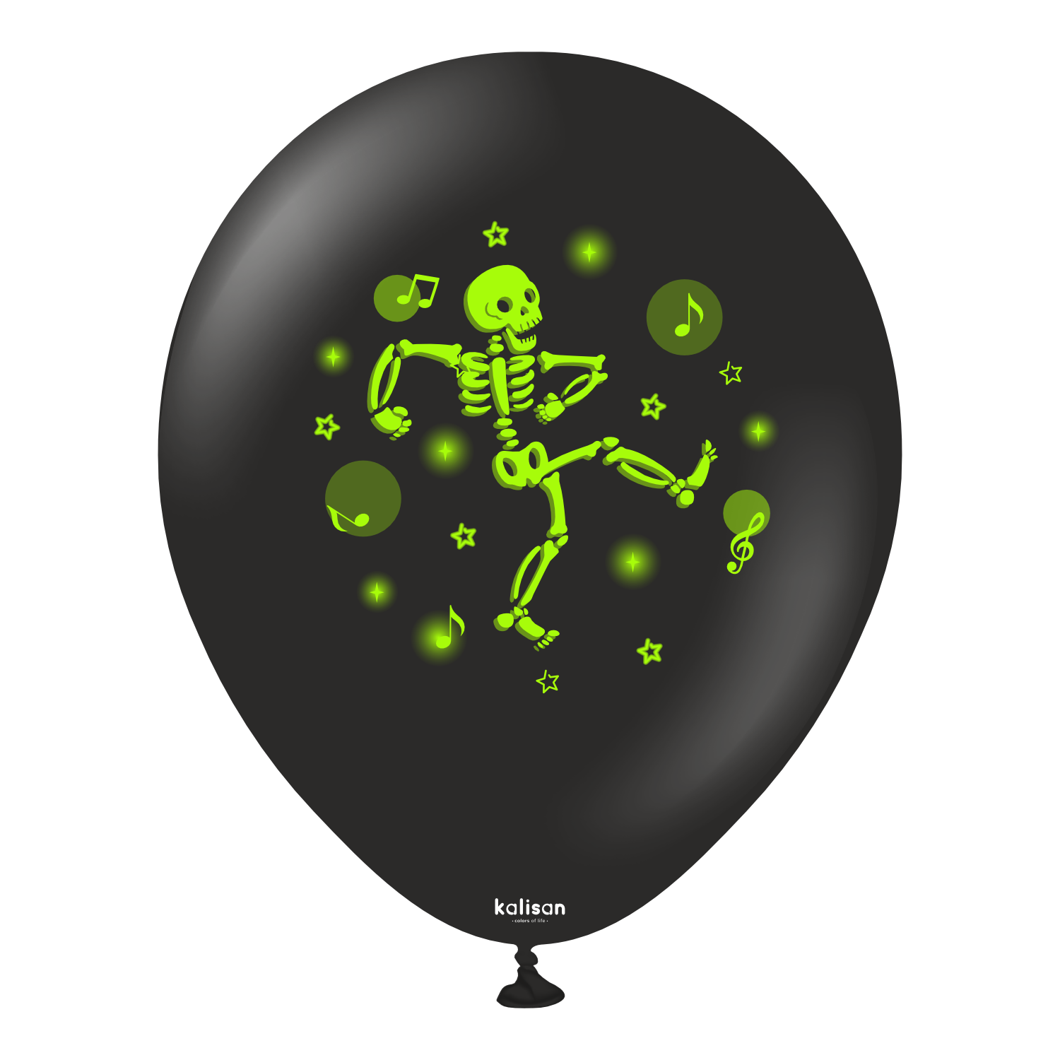 kalisan-celebration-neon-skeleton-luftballon-schwarz-25-stk-neon image 3