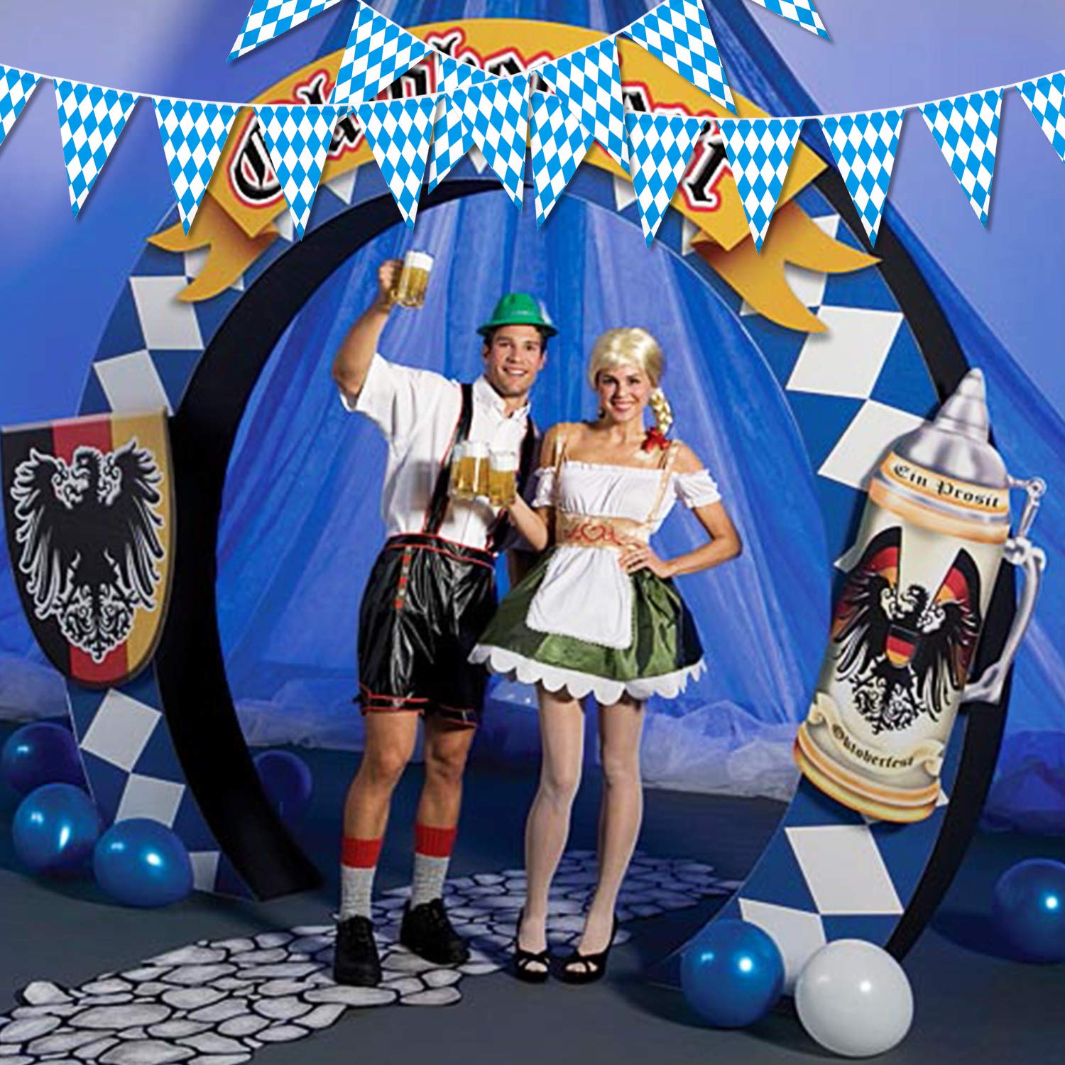 howaf-oktoberfest-deko-set-wimpelkette-luftballons-blau-wei image 7