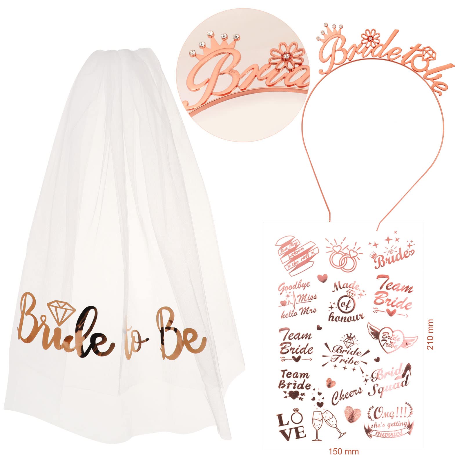 howaf-jga-deko-accessoires-16-teiliges-bride-to-be-set-ros-gold image 4