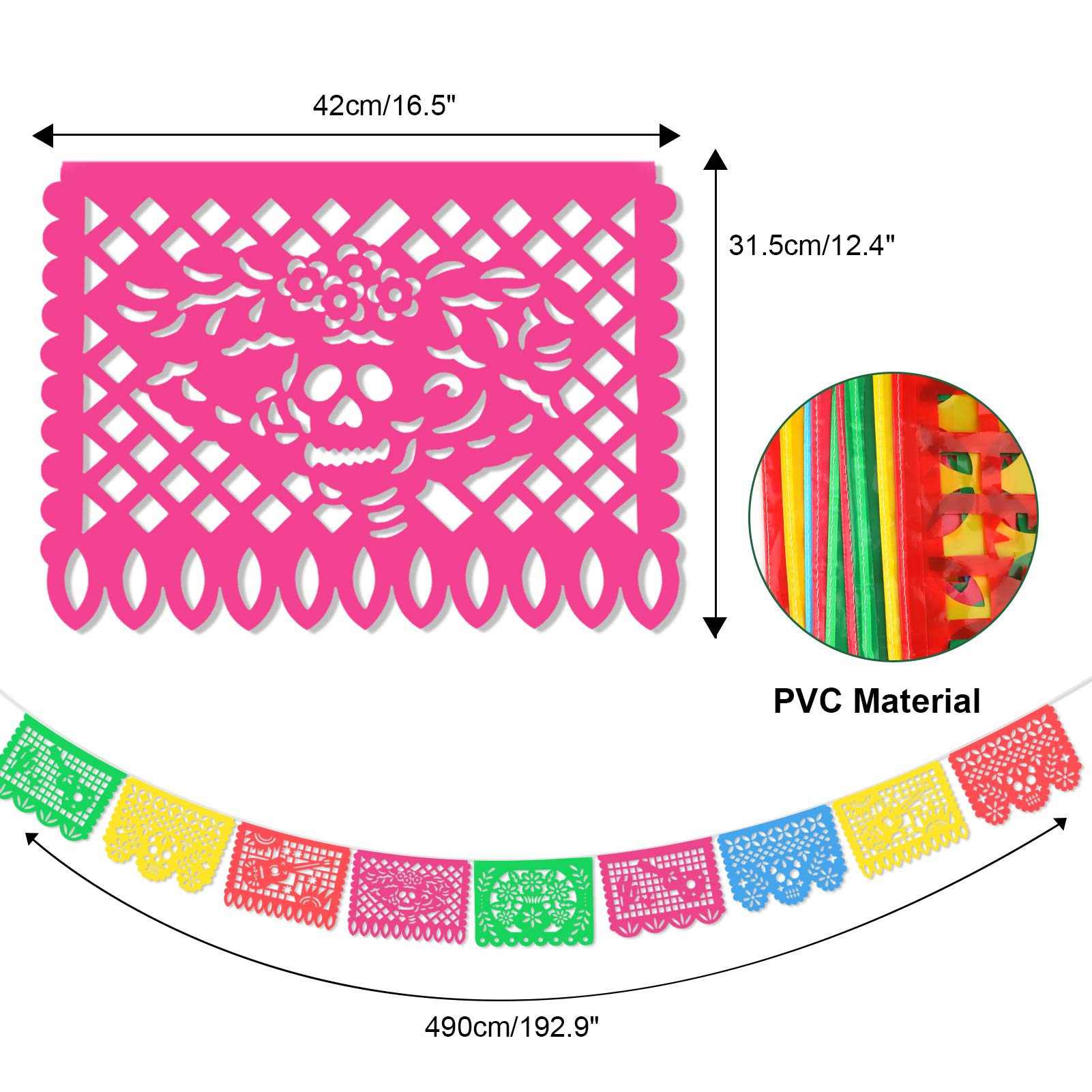 howaf-papel-picado-banner-mexiko-fiesta-totenkopf-2er-set image 2