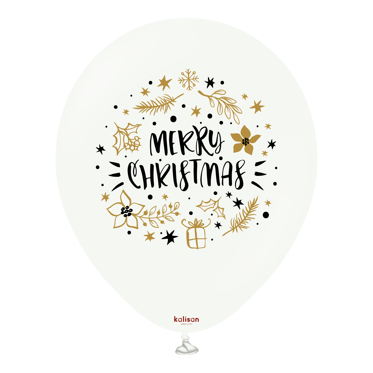kalisan-merry-christmas-luftballons-wei-schwarz-gold-12-zoll-25-st-ck image 2