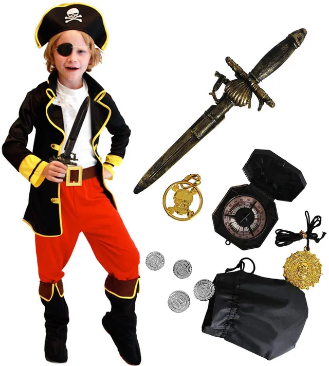 tacobear-costume-piratenkost-m-kinder-jungen-set-mit-zubeh-r image 1
