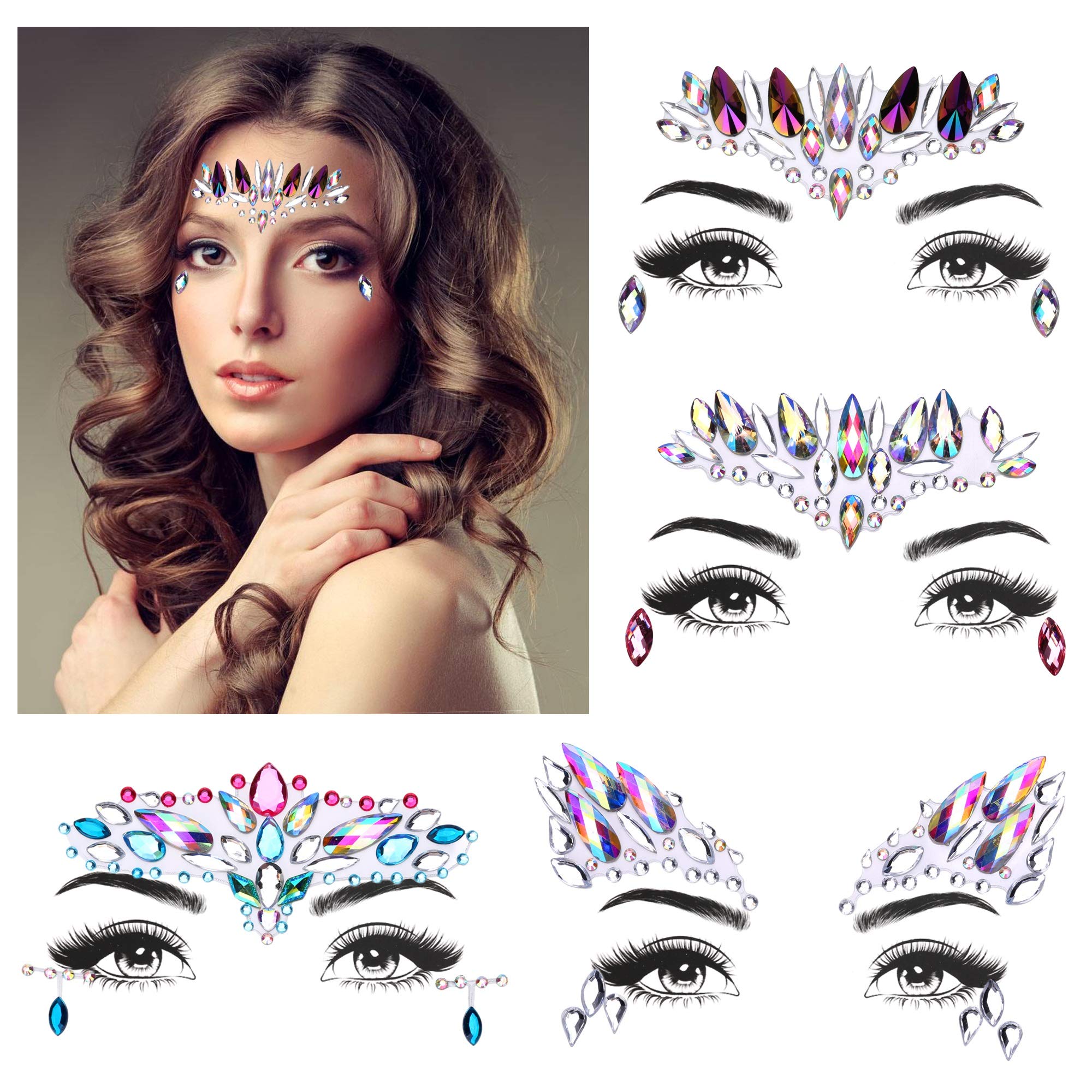 howaf-strasssteine-gesicht-selbstklebend-face-gems-8-st-ck image 3