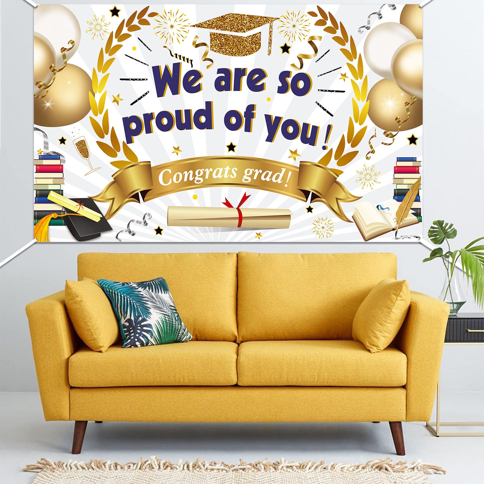 howaf-we-are-so-proud-abschluss-banner-185x110-cm-wei-gold image 7