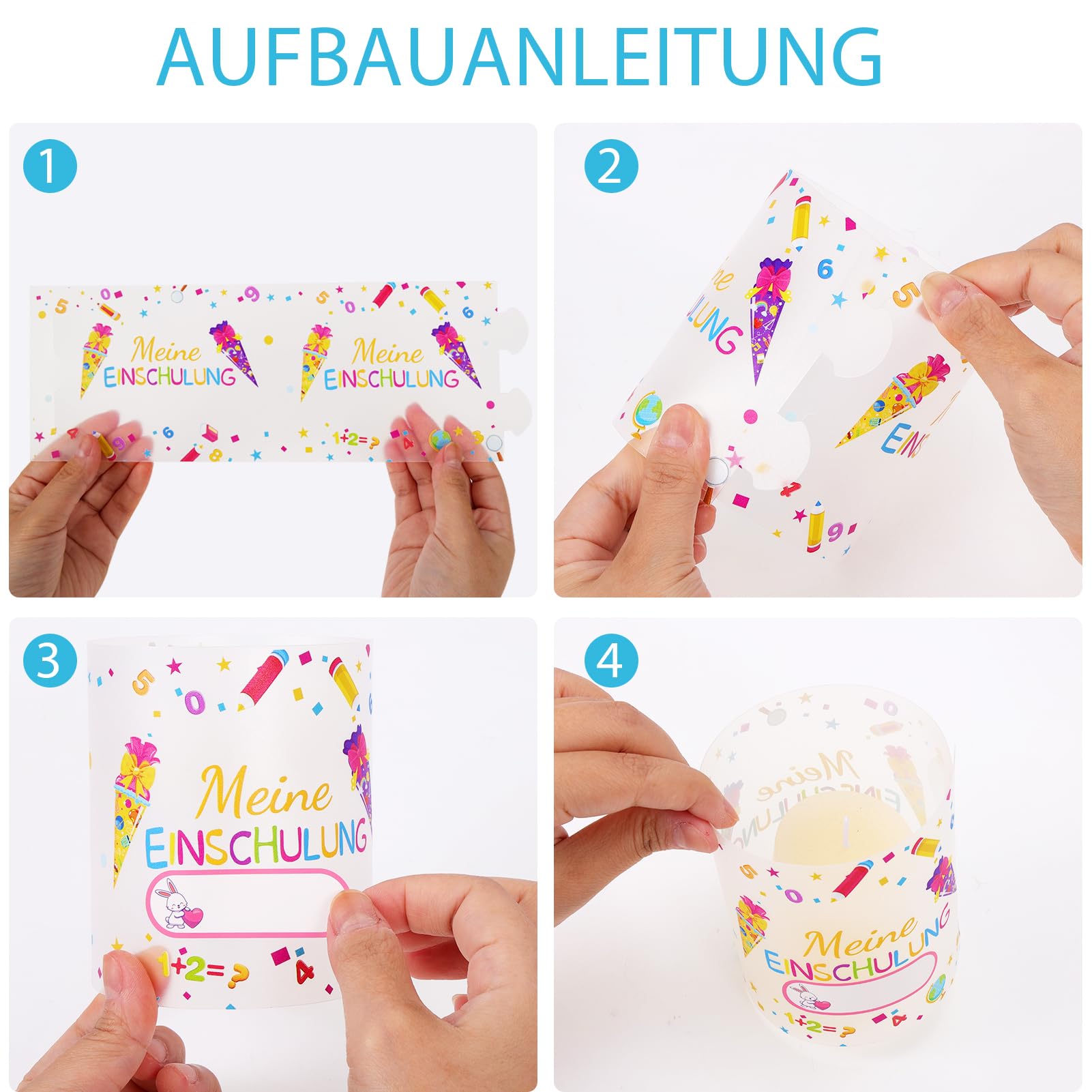 howaf-einschulung-deko-windlicht-tischdeko-8-teilig-schulkind image 3