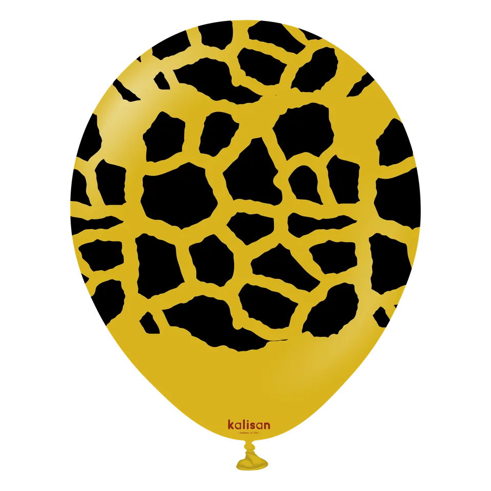 kalisan-safari-giraffe-mustard-luftballon-12-25-st-ck-senf image 1