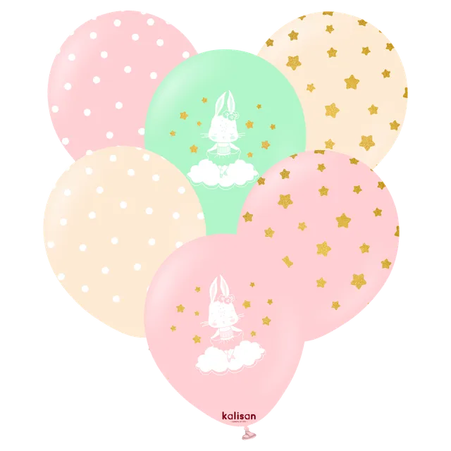 kalisan-baby-shower-luftballon-12zoll-baby-girl-rabbit-25er-rosa image 1