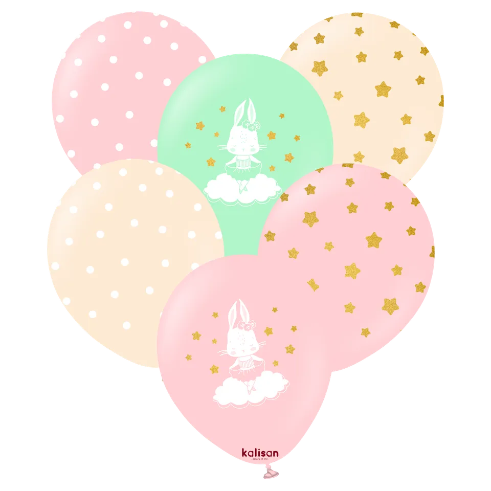 kalisan-baby-shower-luftballon-12zoll-baby-girl-rabbit-25er-rosa image 1