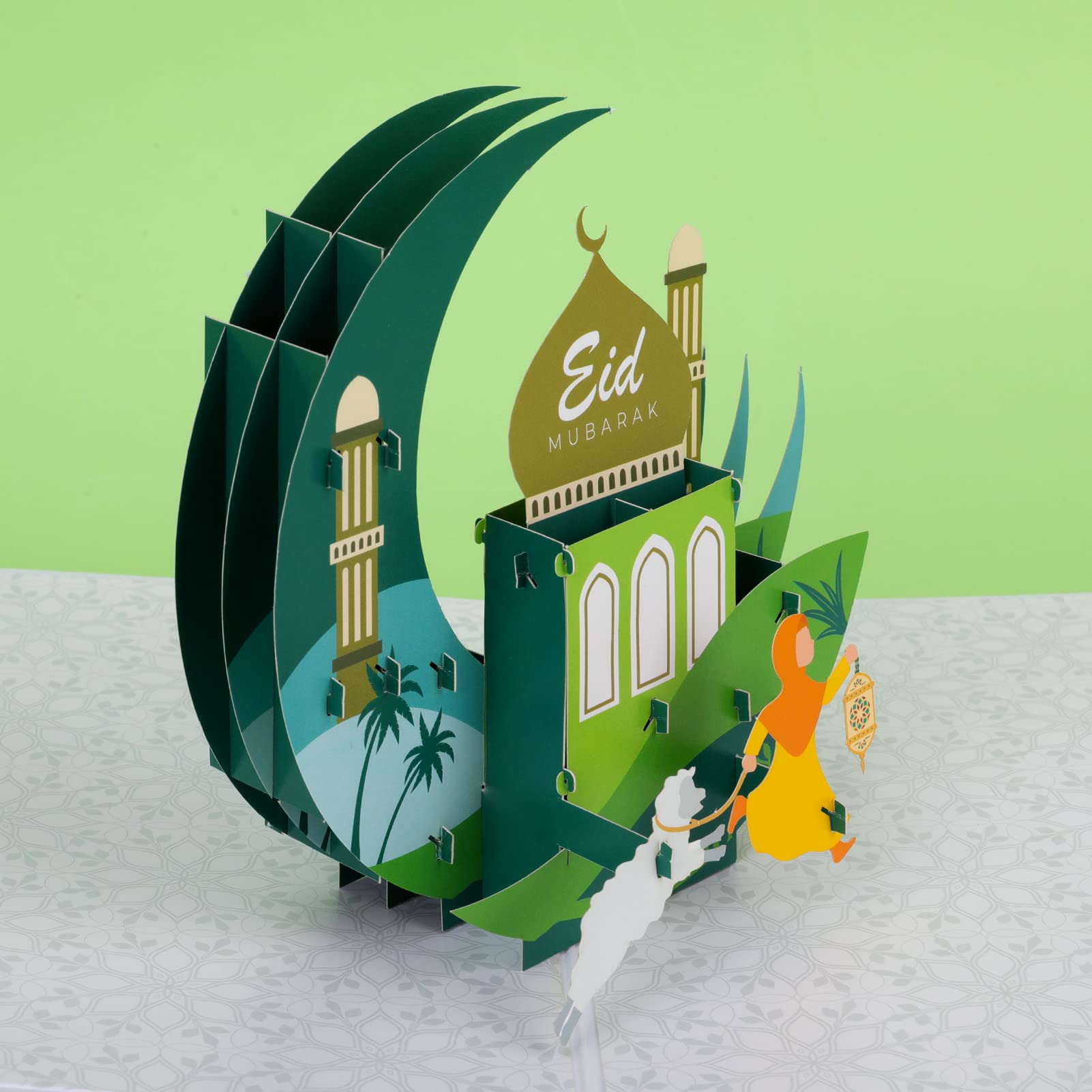 howaf-eid-mubarak-3d-pop-up-karte-gru-karte-mit-umschlag-mond-moschee image 2