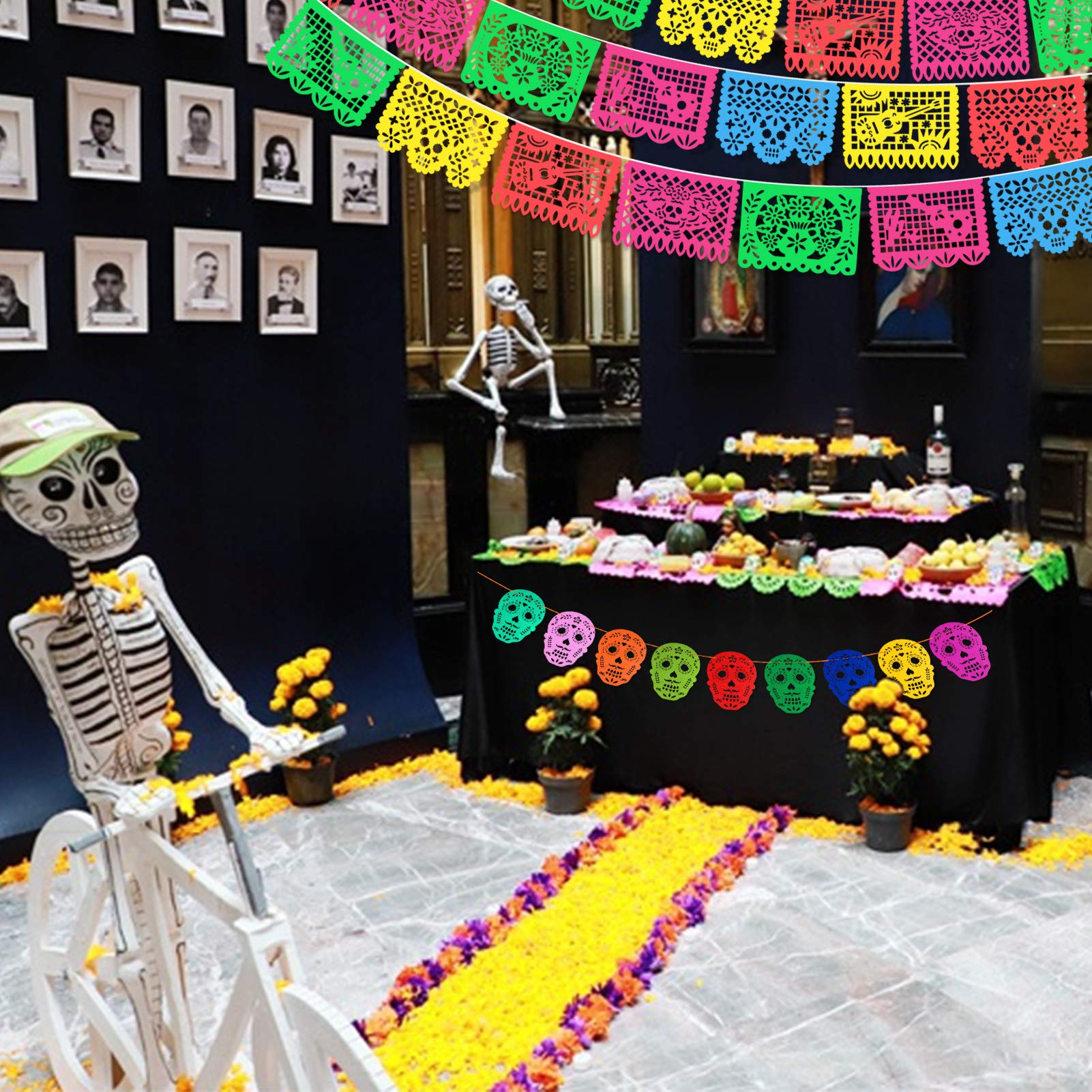 howaf-papel-picado-banner-mexiko-fiesta-totenkopf-2er-set image 7