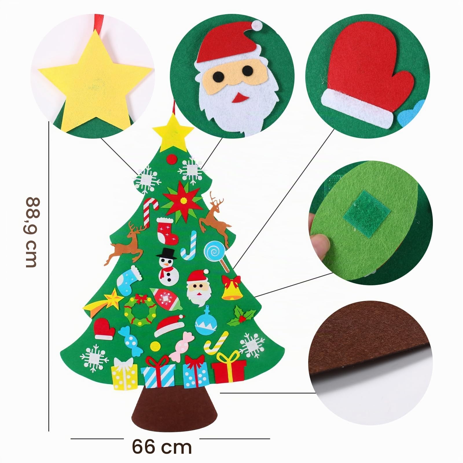 qifu-pappteller-filz-weihnachtsbaum-kinder-33-tlg-diy image 2