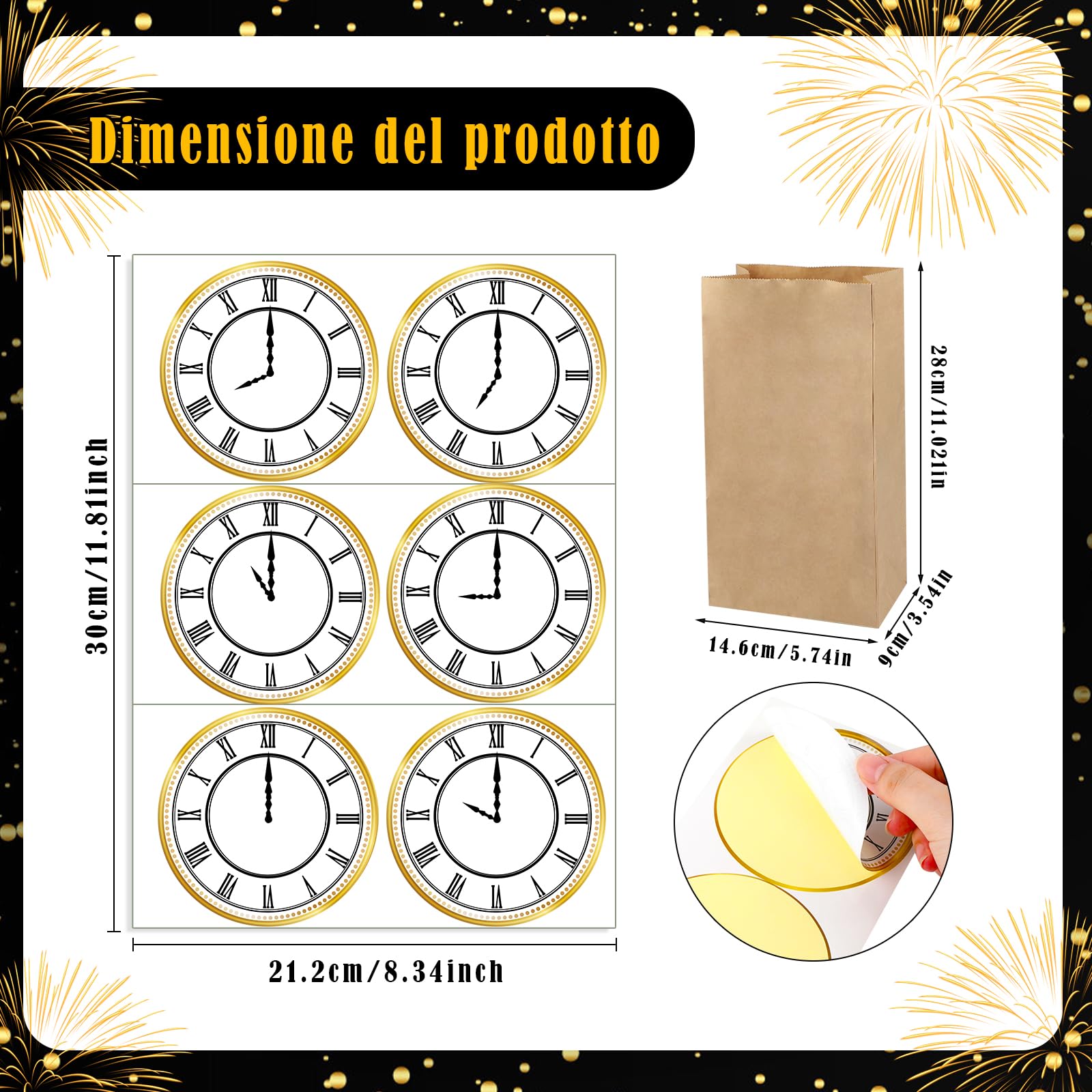 howaf-silvester-countdown-t-ten-6er-kraftpapiert-ten-mit-aufkleber image 2