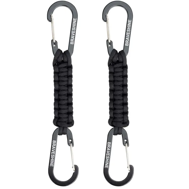 braveshine-karabiner-schl-sselanh-nger-2x-schwarz-18-5cm image 1
