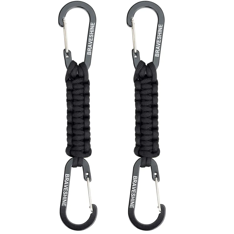 braveshine-karabiner-schl-sselanh-nger-2x-schwarz-18-5cm image 1