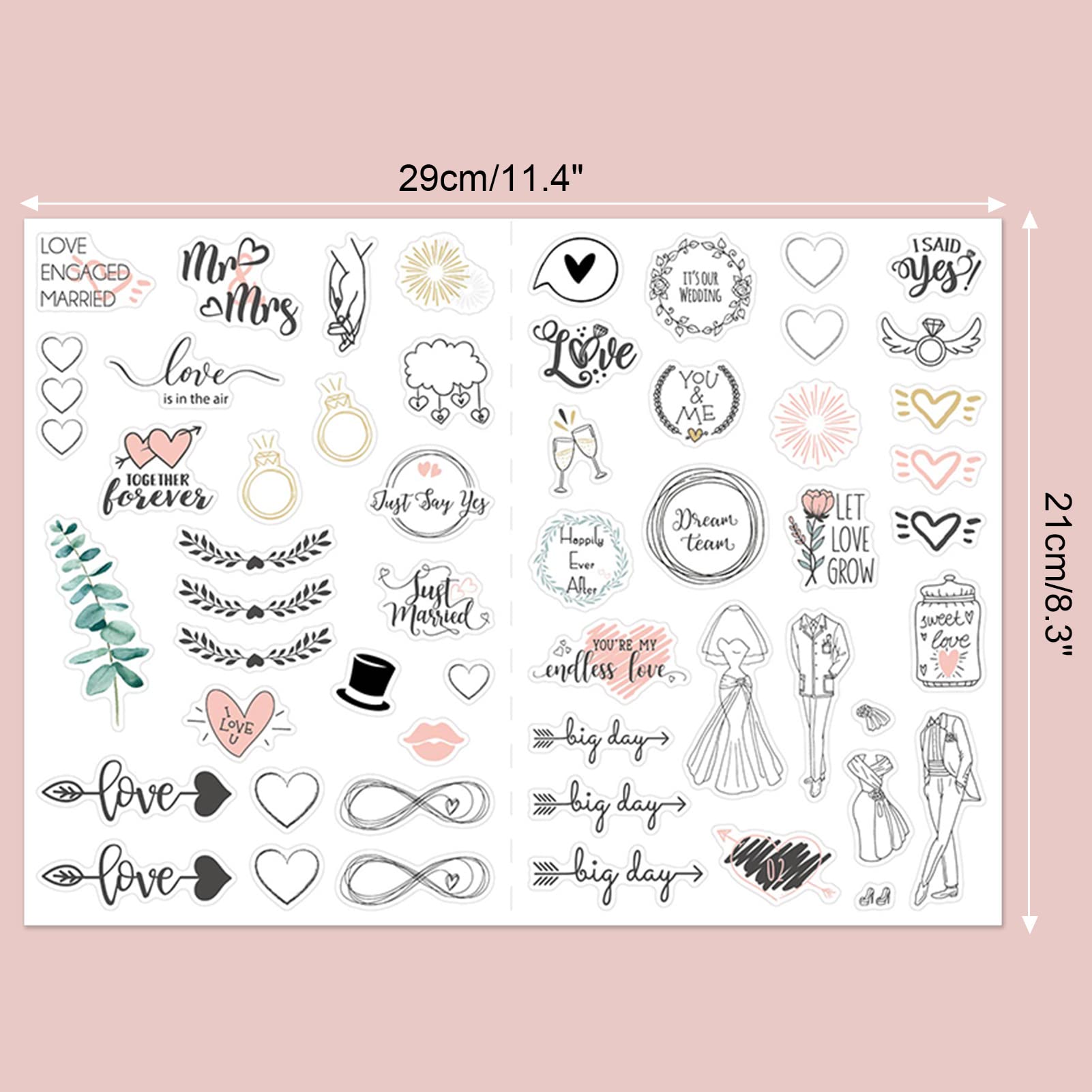 howaf-hochzeit-sticker-g-stebuch-vintage-aufkleber-4-b-gen image 2