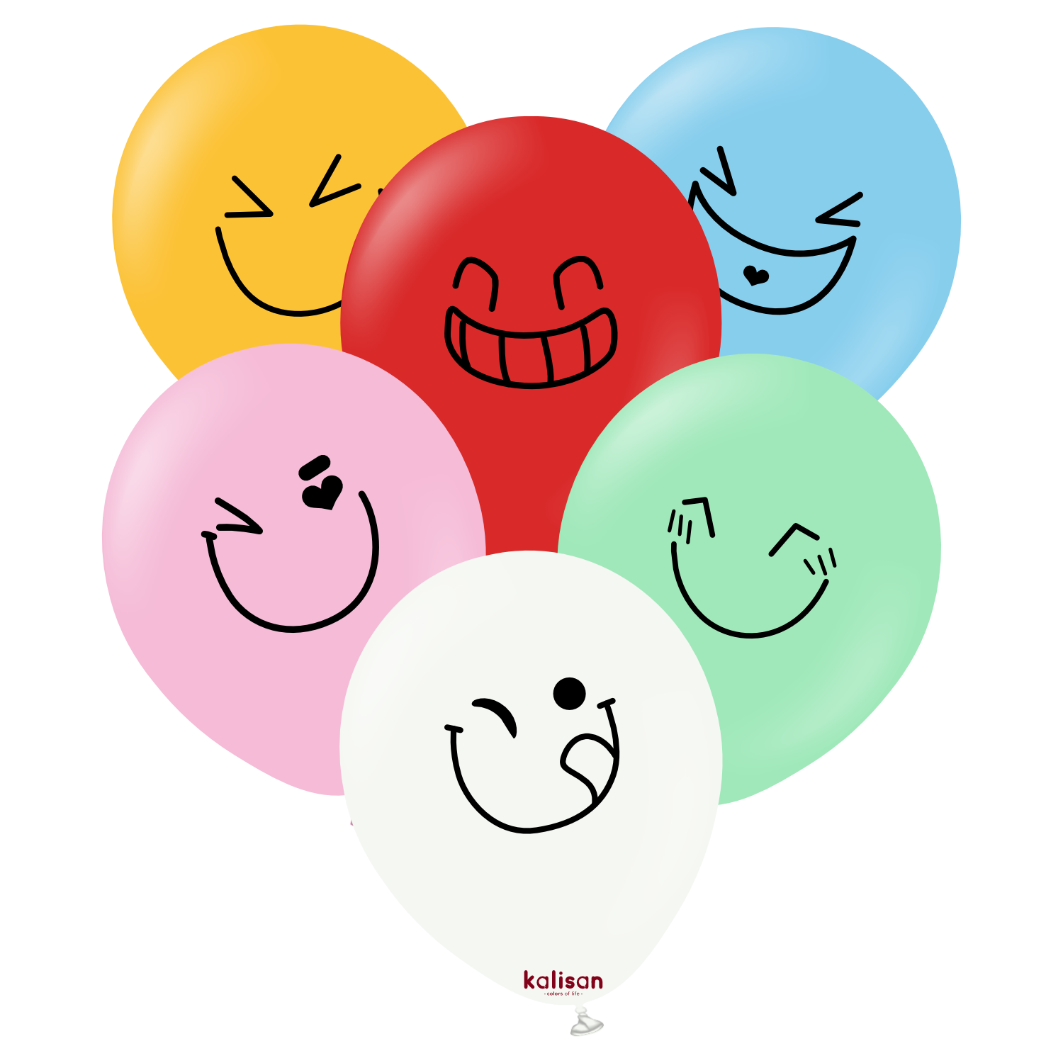 kalisan-party-theme-emojis-luftballon-12-zoll-25-st-ck image 1