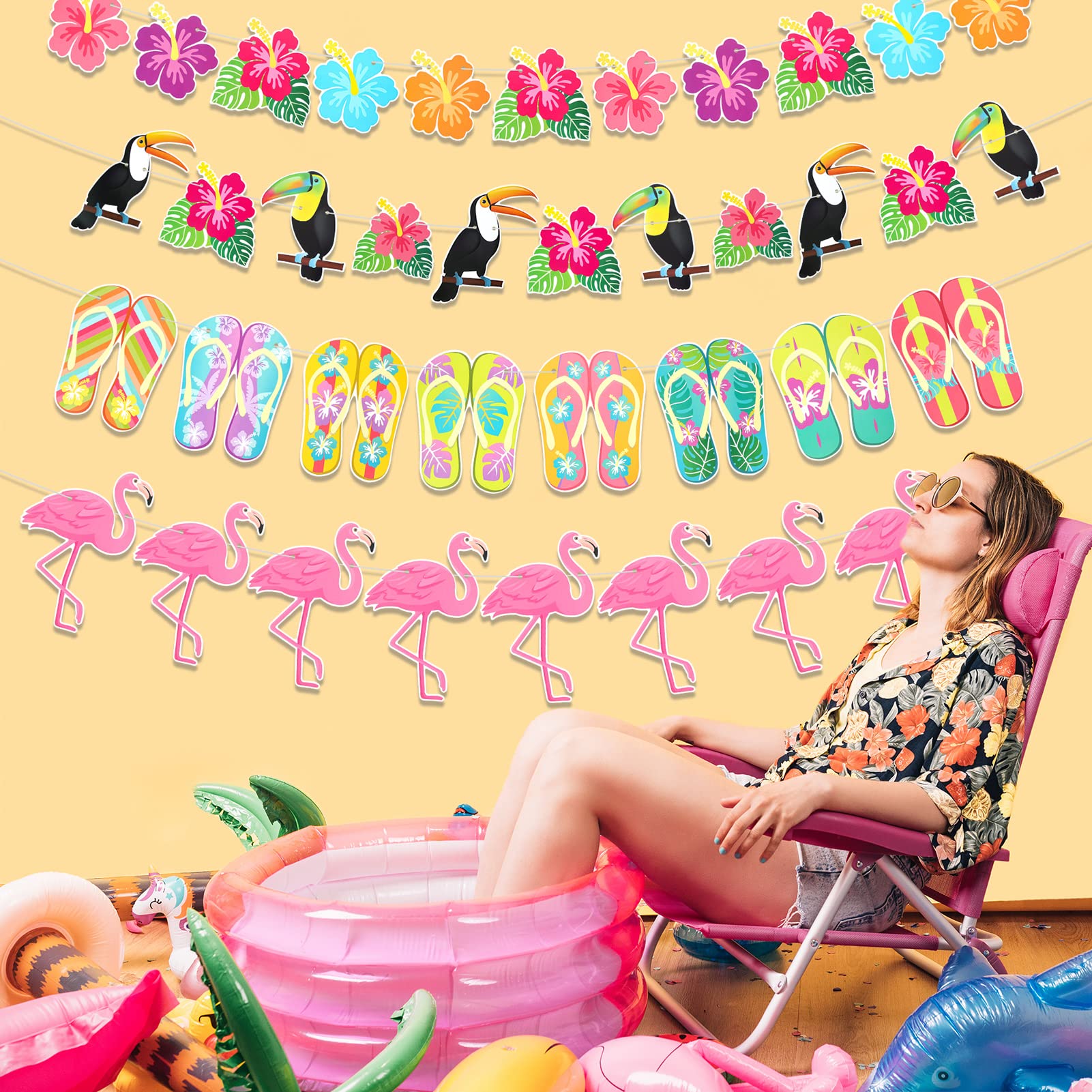 howaf-hawaii-banner-flamingo-hibiskus-4-stk-300-cm image 7