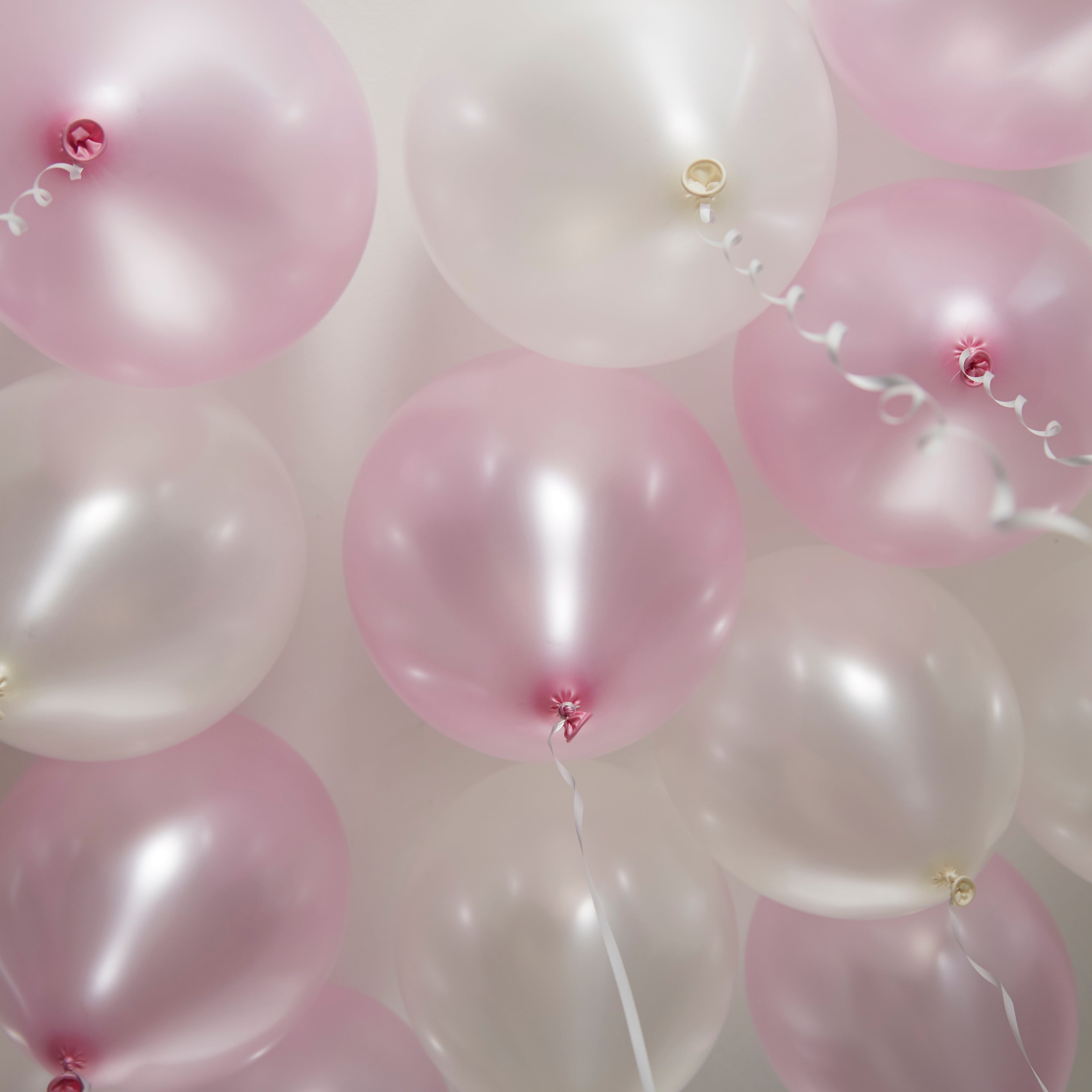green-paw-metallic-balloons-luftballons-rosa-wei-50-st-ck-mix image 4