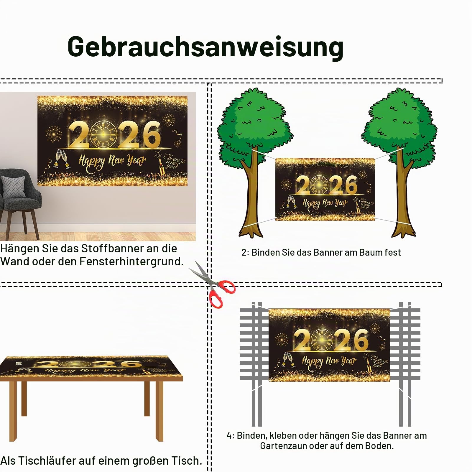 howaf-silvester-banner-2027-stoff-schwarz-gold-185x110-cm image 7