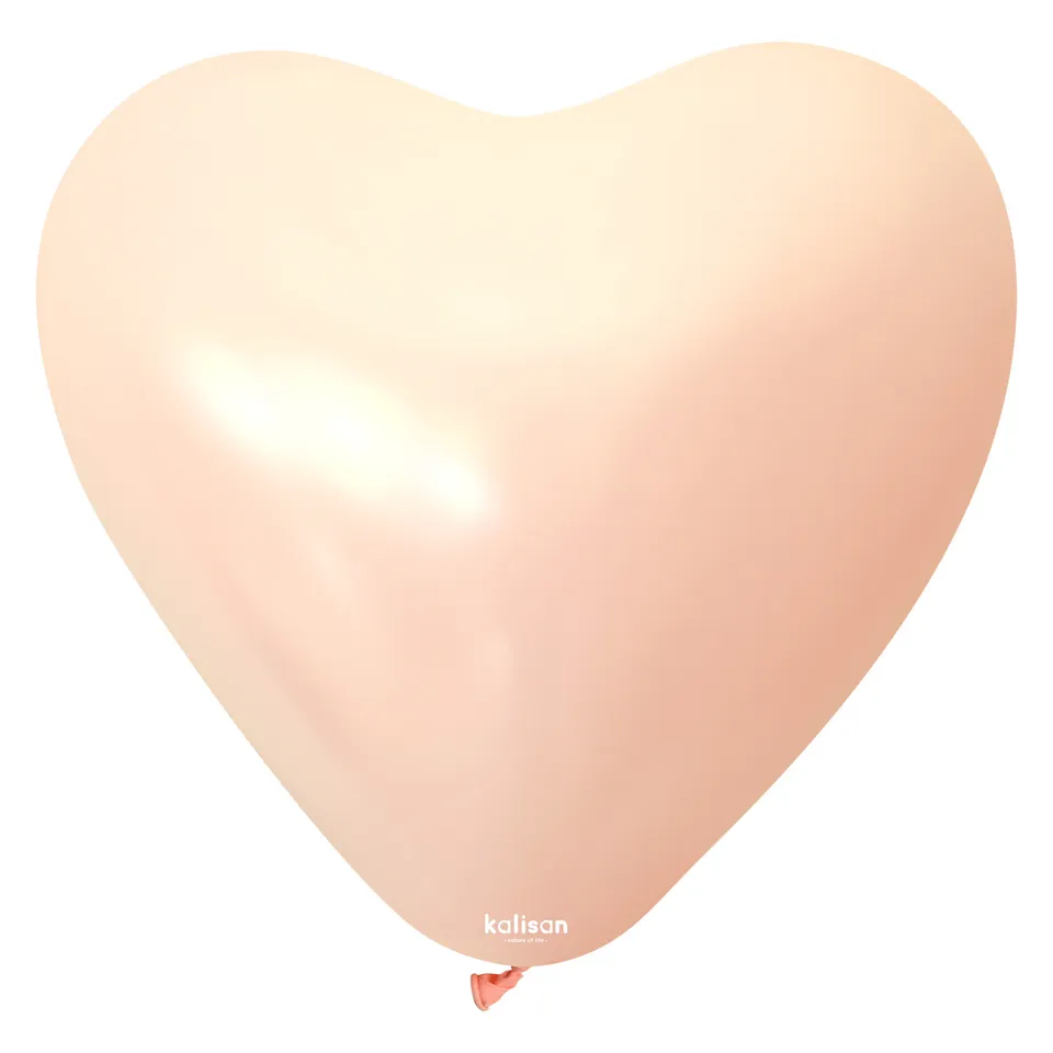 kalisan-macaron-colors-herz-macaron-salmon-luftballons-12zoll-25st image 1