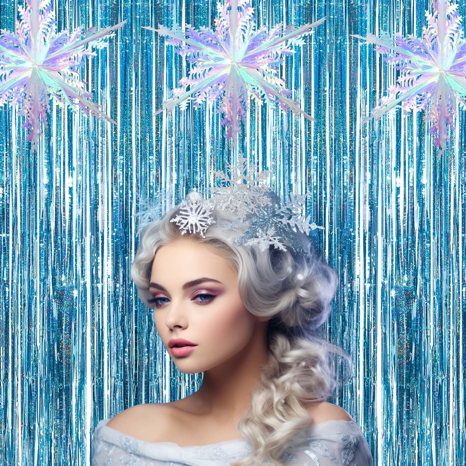 braveshine-party-decorations-schneeflocke-holografisch-40cm-3-st-ck image 2