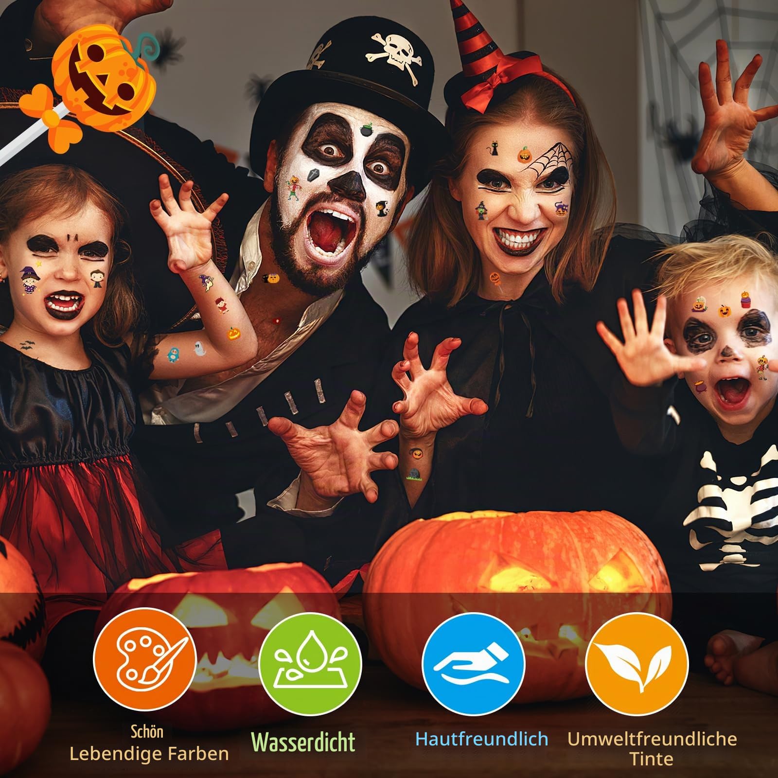 howaf-halloween-tattoo-kinder-60-bl-tter-wasserdicht image 3