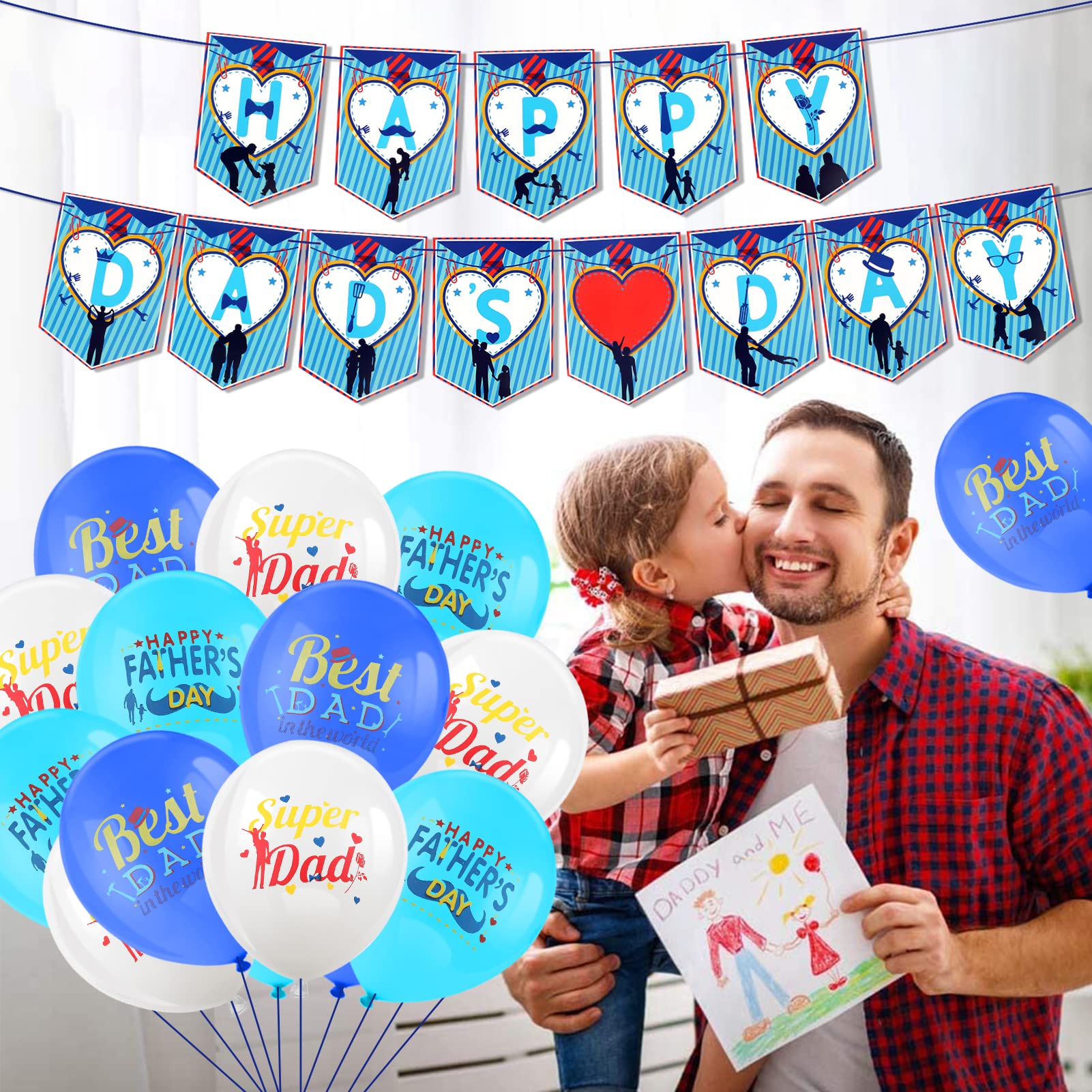 howaf-happy-dads-day-luftballons-vatertag-deko-set-blau image 4