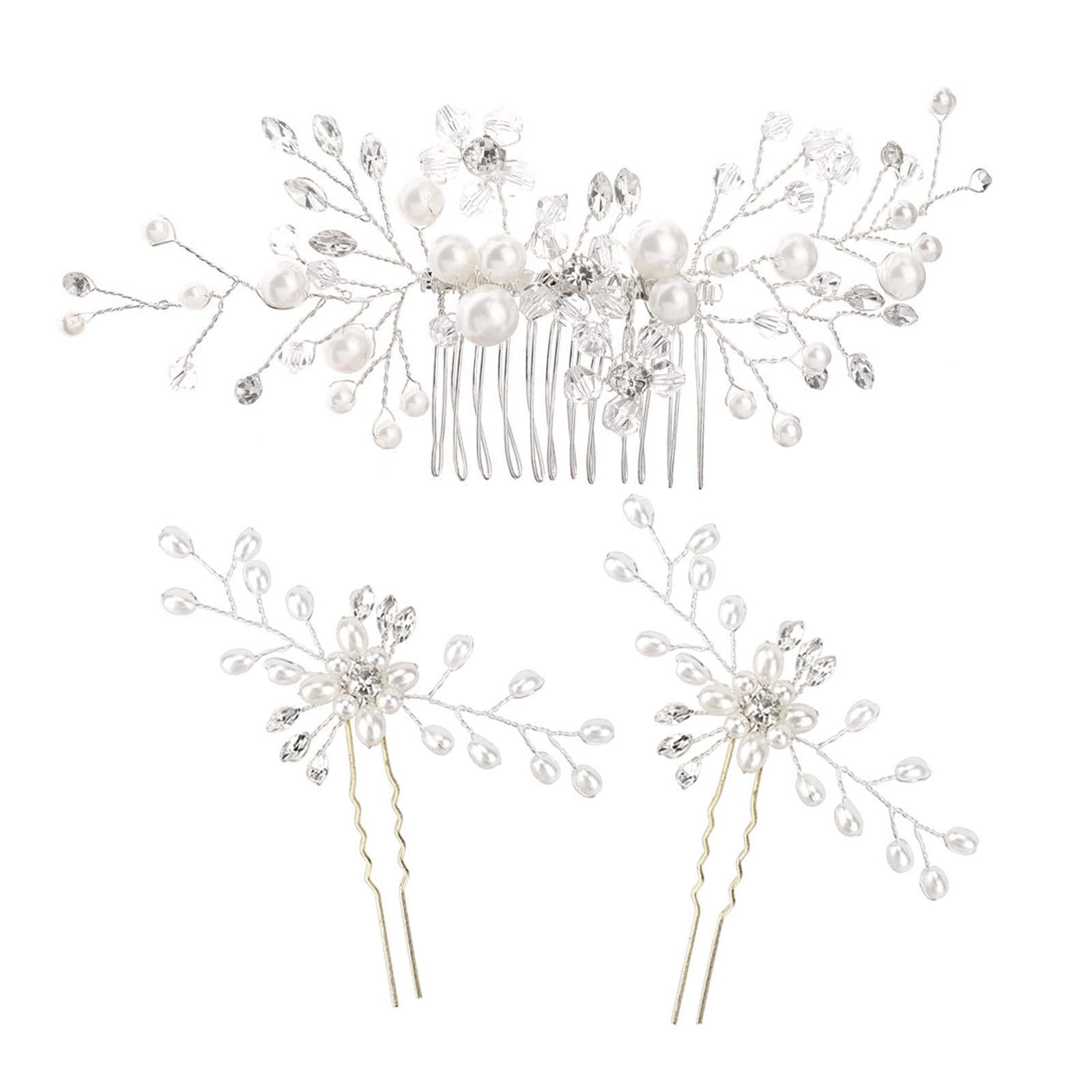 howaf-braut-haarschmuck-set-3-teilig-kristall-perlen image 1
