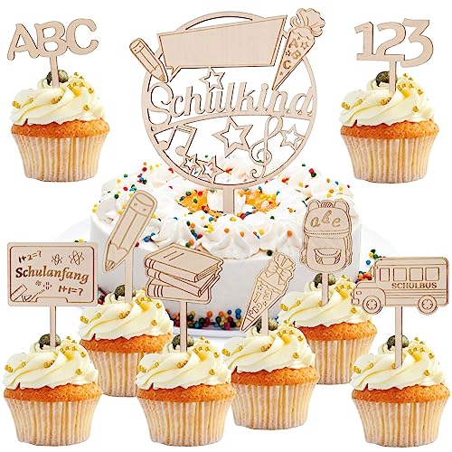 howaf-schulanfang-cake-topper-holz-9-teilig-abc image 8