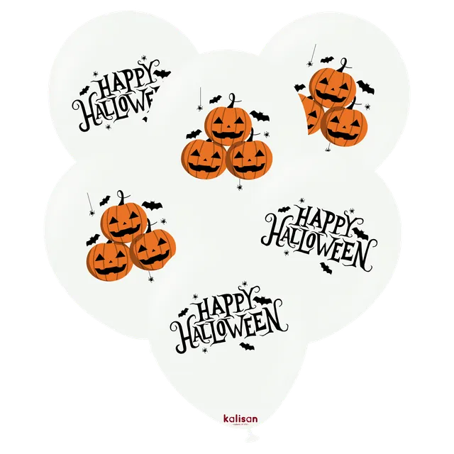 kalisan-halloween-happy-halloween-pumpkin-luftballons-12-25-stk-wei image 1