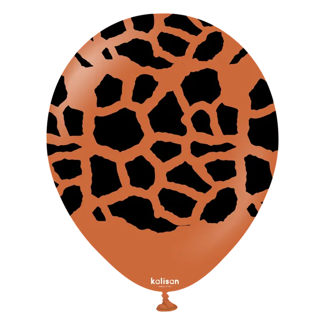 kalisan-safari-theme-giraffe-rust-orange-luftballons-25-st-ck-12-zoll image 1