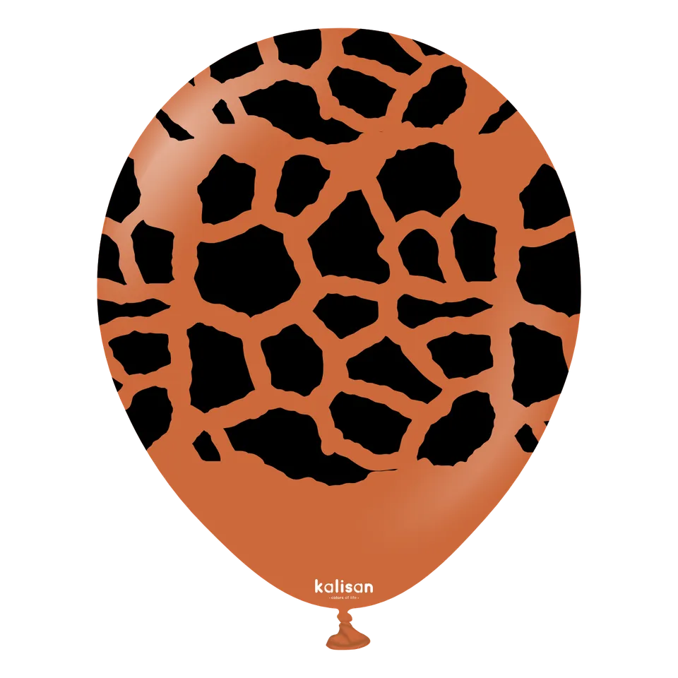kalisan-safari-theme-giraffe-rust-orange-luftballons-25-st-ck-12-zoll image 1