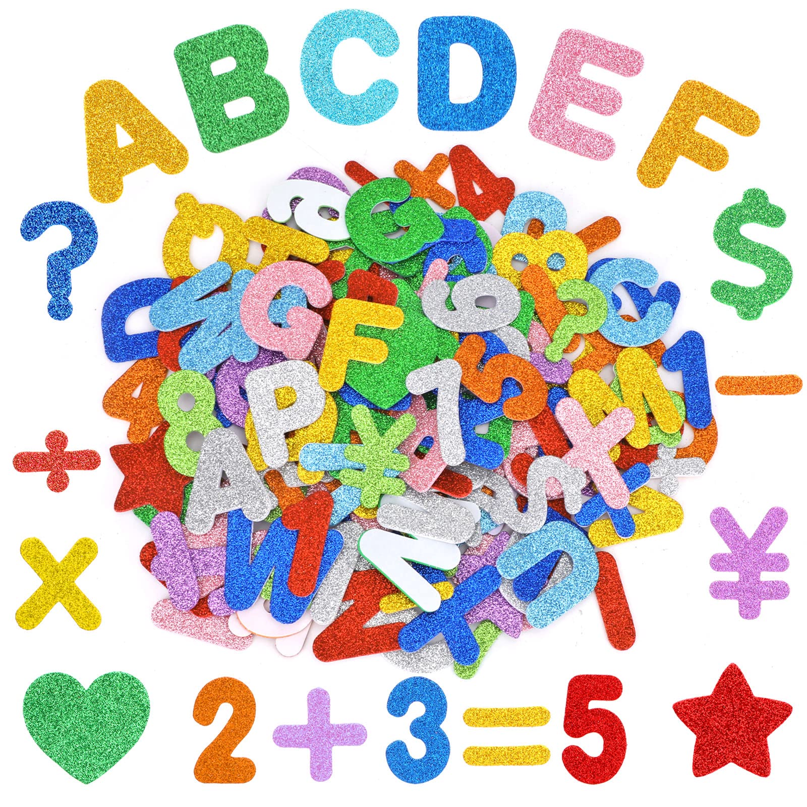howaf-moosgummi-buchstaben-selbstklebend-glitzer-138-sticker image 1