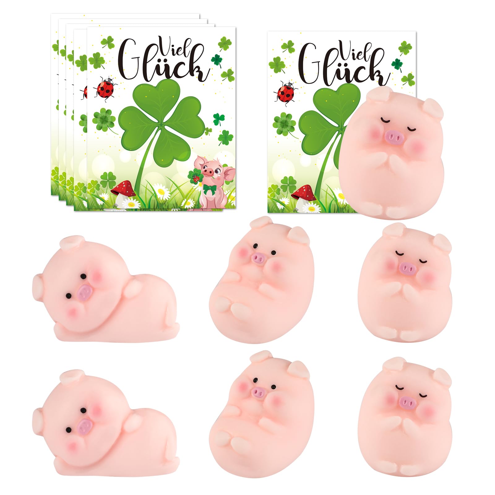 howaf-gl-cksschwein-silvester-6er-set-rosa-mit-karten image 1