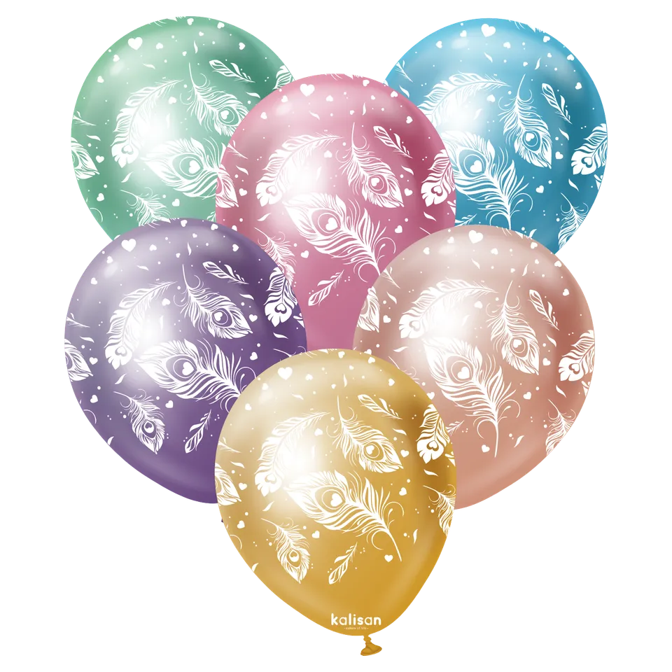 kalisan-birthday-theme-feather-mirror-ballons-12-zoll-25-st-ck-spiegel image 1