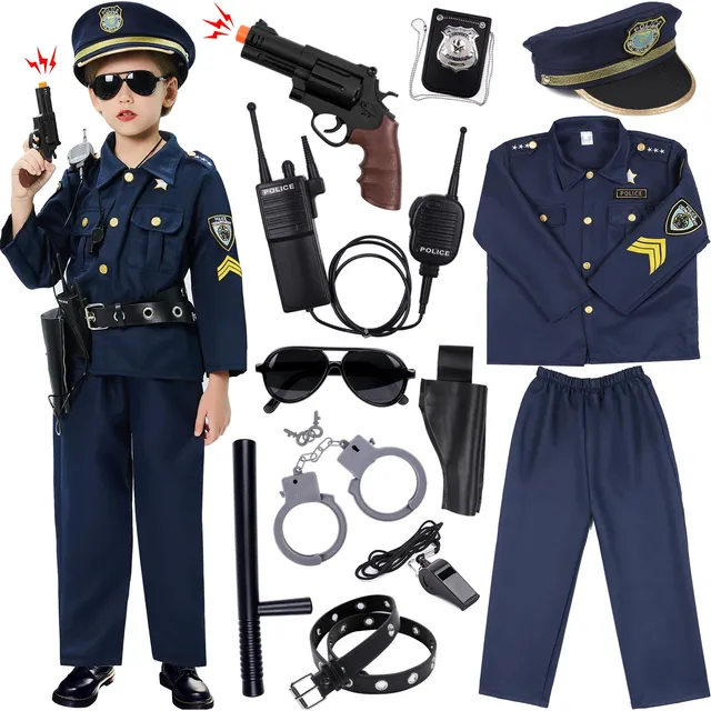 tacobear-costume-polizei-kost-m-kinder-12-tlg-mit-ausr-stung image 1
